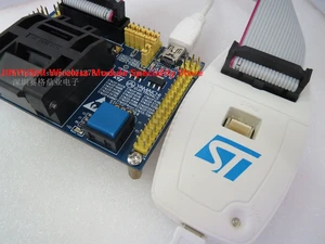 Clamshell STM32 LQFP64 IC51-0644-807 with ST-LINKV2 YAMAICHI IC Burning seat Adapter Socket test bench support STM32-LQFP64