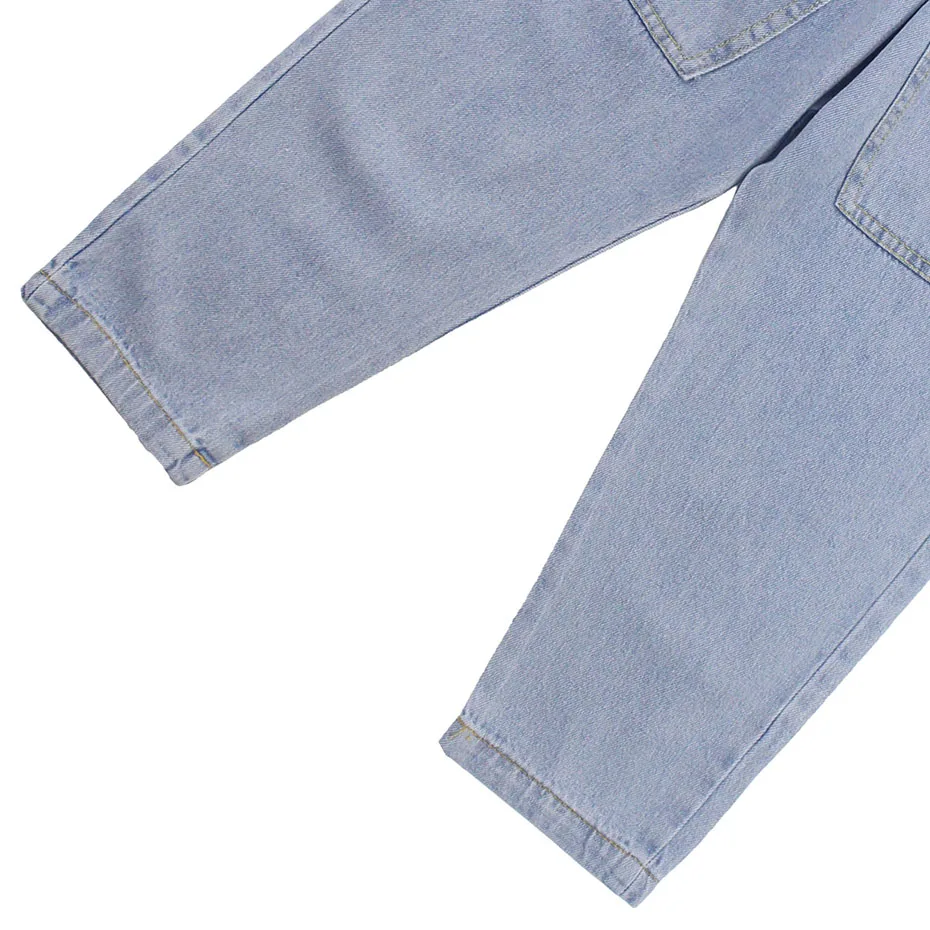 Джинсовые штаны для девочек повседневные стильные джинсы однотонные детские