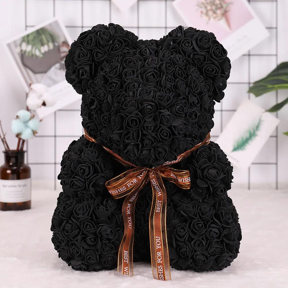 Style6 20/40 см Большой плюшевый медведь цветок розы Искусственные Рождественские подарки для детей, подарок на день Святого Валентина, Свадебные украшения - Цвет: Style6
