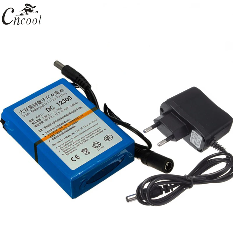 Battery with EU plug Cncool высокое качество DC1230 12 в 3000 мАч литий-ионная аккумуляторная батарея с вилкой США/ЕС литиевые батареи для камеры литий-ионная батарея - Цвет: Battery with EU plug
