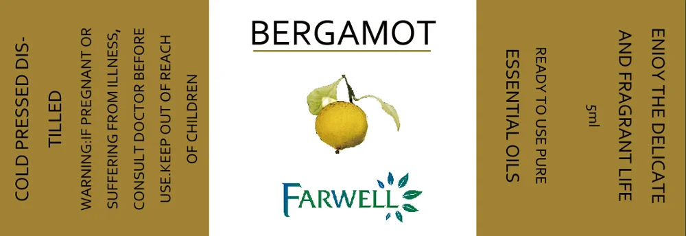 5ml bergamot pure essential oil aromatherapy diffusion massage essential oil relieves pressure oil skin care helps sleep