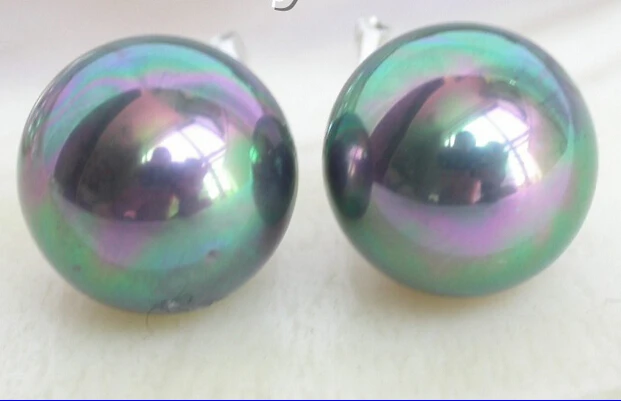 Женская свадебная доставка&gt Павлин черный жемчуг из морской раковины серьги