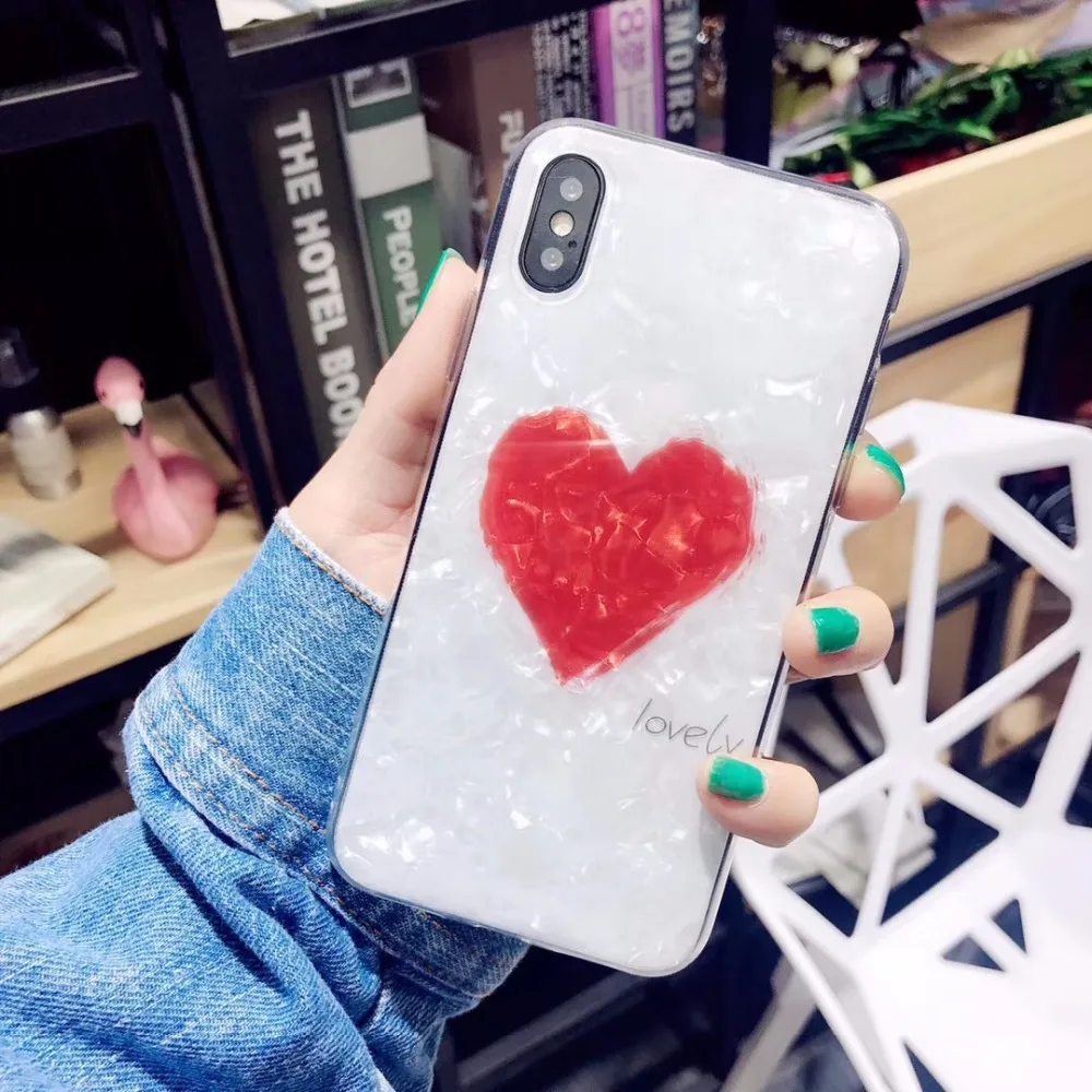 Модный чехол-ракушка для телефона iphone 6 S чехол Apple X 7 8 Plus задняя крышка роскошные