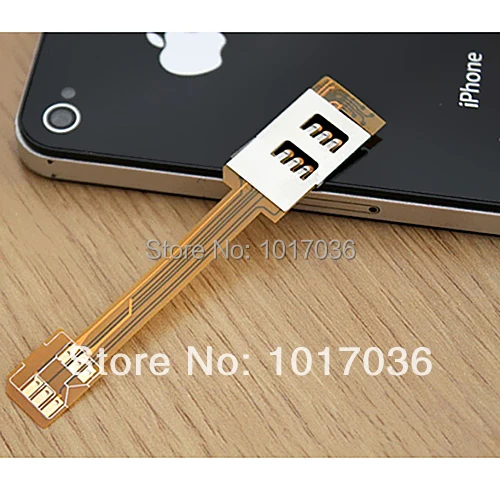 Мобильный телефон две сим-карты адаптер для iPhone 4 4S 5 5S 5C - включить использования