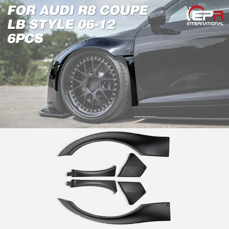 Автомобильный Стайлинг для Audi R8 V8 06 12 купе LB Стиль FRP стекловолокно широкое