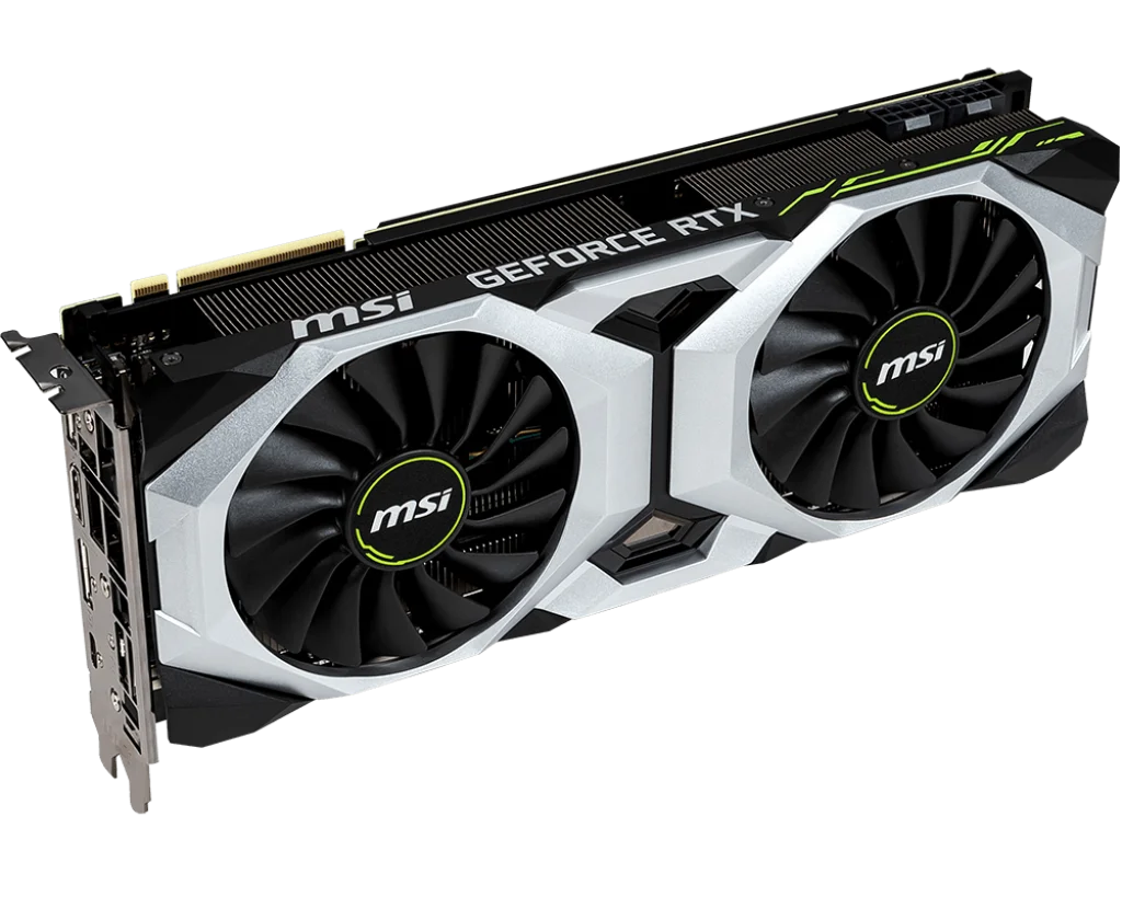 MSI graphics card GeForce RTX 2080Ti VENTUS 11G OC 11GB GDDR6 1635 MHz 4352 Units 352-bit 14 Gbps PCI Express x16 3.0 видеокарта