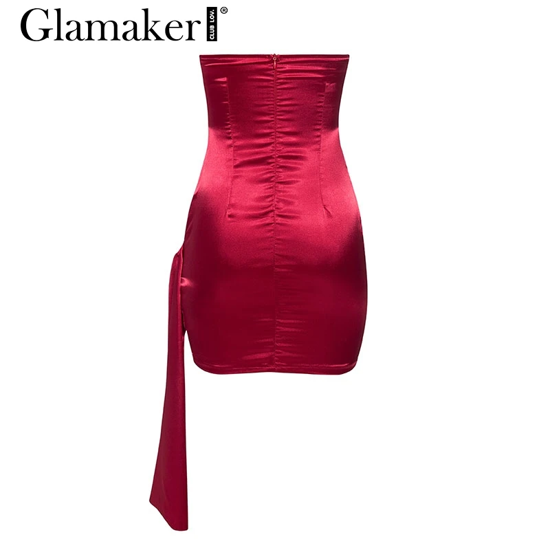 Glamaker, лоскутное кружевное атласное платье, женское летнее элегантное мини-платье, облегающее платье, вечерние, Клубные, без рукавов, для ночного клуба, женское короткое платье