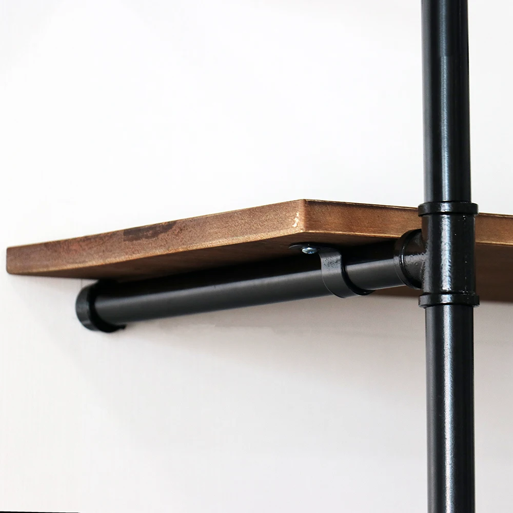 KINMADE Industrial Pipe Floating Ladder Shelf Vintage Display Rack Rustic Storage 3 Tier Wall Mounted | Дом и сад