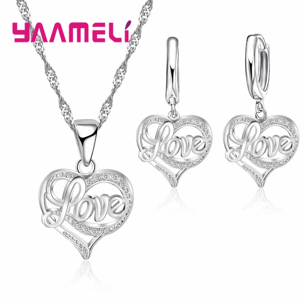 

Factory Price Top Quality Wedding Jewelry Accessories 925 Sterling Silver Necklace Earrings Pendants Free shipping