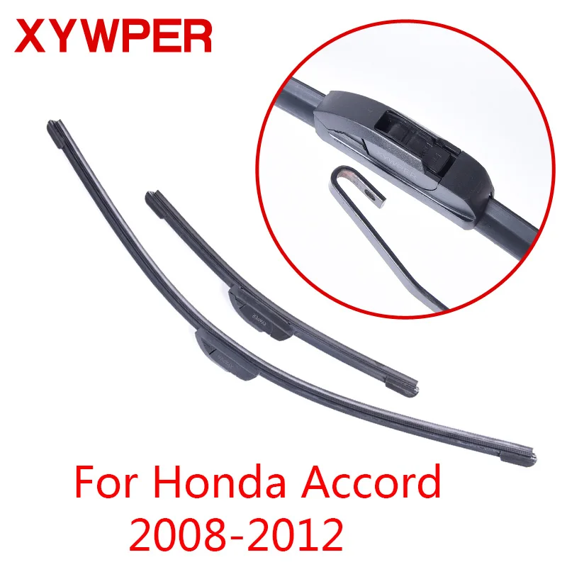 XYWPER-limpiaparabrisas de goma suave para coche, accesorios para Honda Accord 2008, 2009, 2010, 2011, 2012, 24 y 22 pulgadas