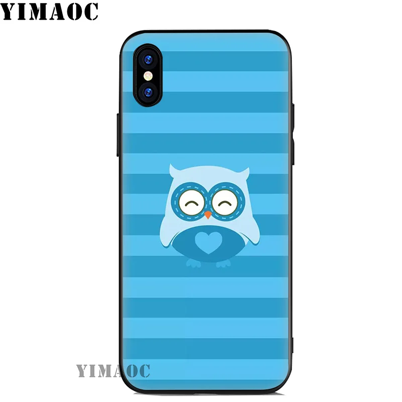 YIMAOC Cute Owls Cartoon Soft Silicone Case for iPhone 11 Pro Xr Xs Max X or 10 8 7 6 6S Plus 5 5S SE Cover |