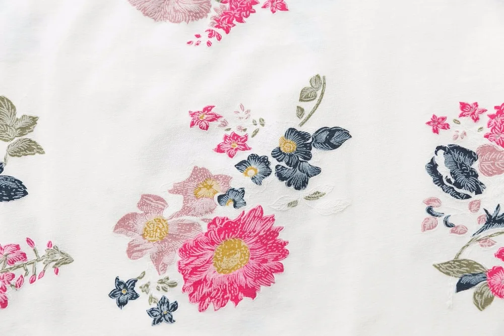 JKKUCOCO красивая рубашка с цветами хорошая хлопковая футболка женская Популярные