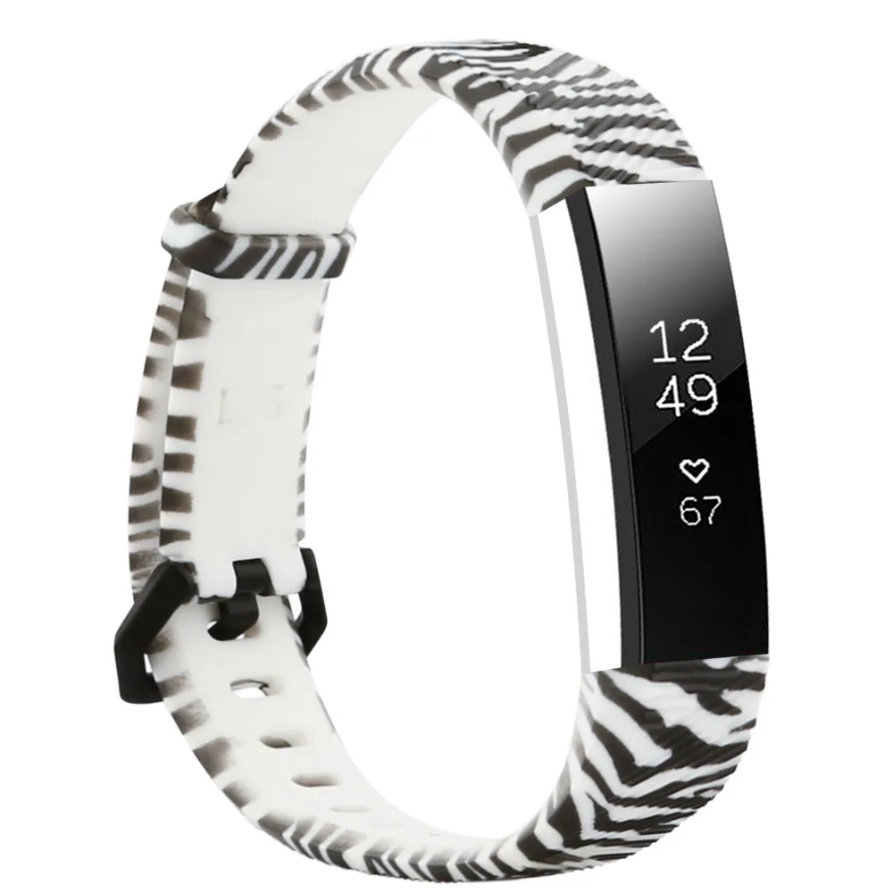 Baaletc Для Fitbit Alta HR Браслет часы с силиконовым ремешком группа бретели нижнего белья Fitbit Alta hr/Alta Bandje маленький и большой размеры - Цвет: PatternH