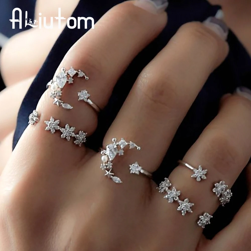 Комплект колец ALIUTOM кольцо на костяшки пальцев для Женщин Модные Винтажные