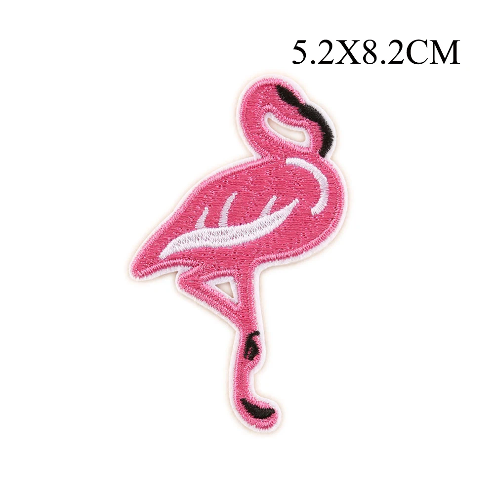 Высокое качество Фламинго бабочка цветок роза Вышитые Патчи для одежды Железный