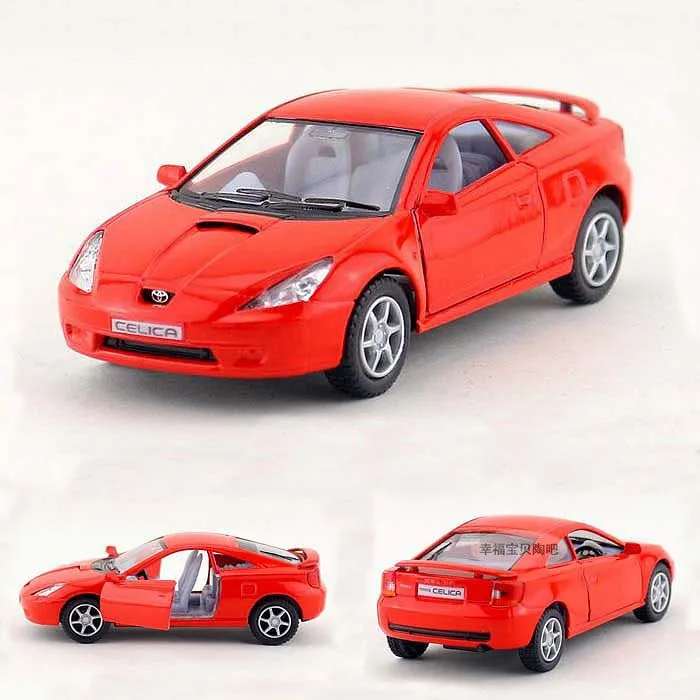 Высокая имитация 1:34 Toyota Celica литья под давлением сплав модель автомобиля Металл с вытягиванием назад автомобиль игрушка для ребенка подарки на день рождения