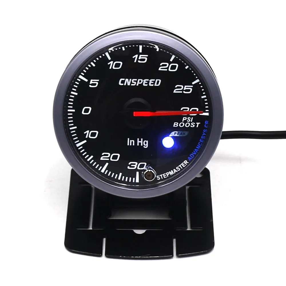CNSPEED 60 мм Автомобильный турбонаддув PSI с датчиком черного лица белого и янтарного