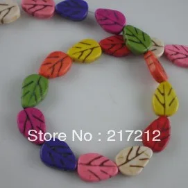Wholesale 9*12 Tree leaf Turquoise beads DIY Jewelry Accessories 300pcs/lot Free shipping | Украшения и аксессуары