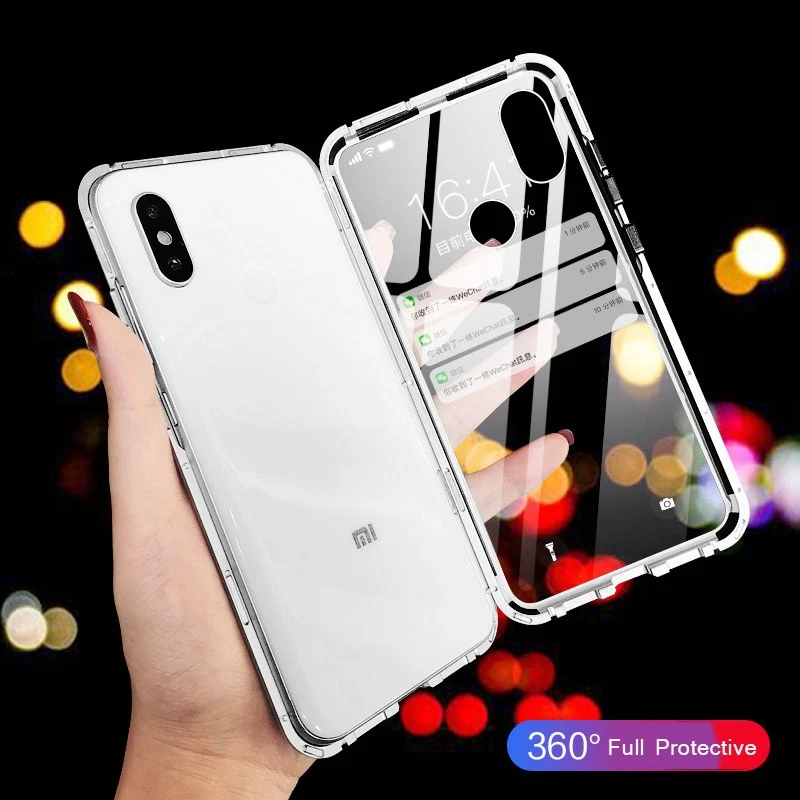 Магнитное закаленное стекло чехол для телефона для Xiaomi mi 9 8 SE mi 9 A1 6X Pocophone F1 задняя крышка для Red mi 6A Примечание 5 6 7 Pro Coque Капа