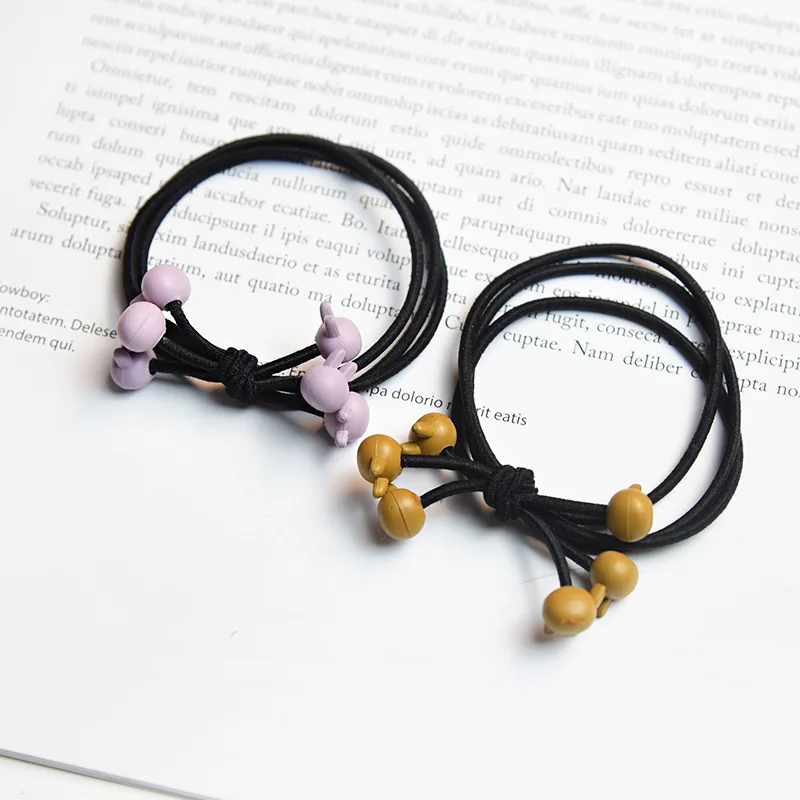 Женские эластичные резинки для волос Однотонные с тремя прядями аксессуары 2019 |