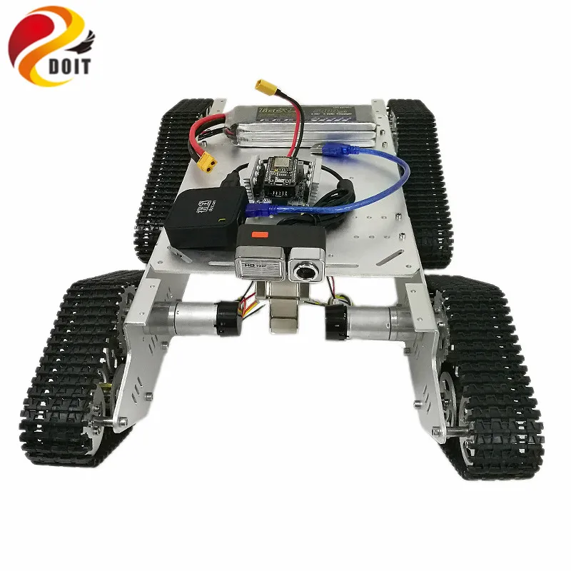 DOIT T900 4WD видео монитор Шасси бака с Openwrt маршрутизатор + HD камера от ESP8266 Nodemcu