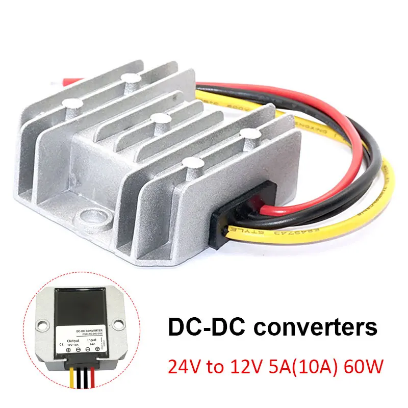 Vehemo Cars Step Down Adapter Converter Power Voltage Regulation DC for Module Waterproof Regulator | Автомобили и мотоциклы