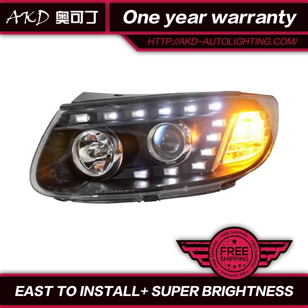 2012-2007 автомобильный Стайлинг для hyundai Santa Fe фары в светодио дный сборе