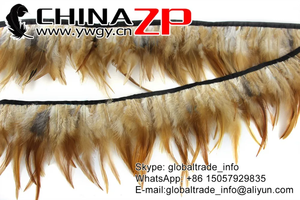 CHINAZP Factory Cheap Wholesale 10yards/lot Unique Dyed Light Brown&ampNatural Chicken Rooster Saddle Feathers Fringe Trim | Дом и сад