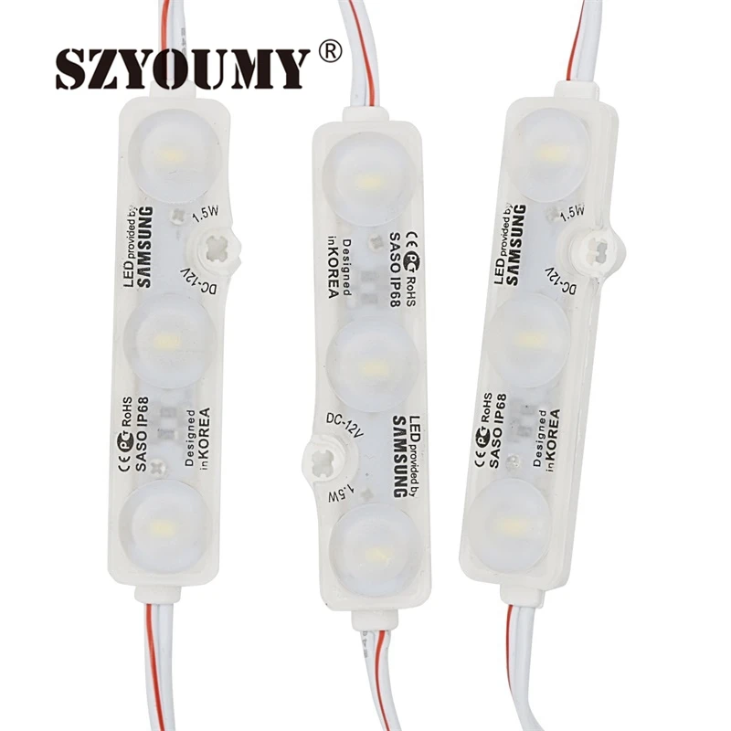Водонепроницаемый IP68 SMD 5730 5630 Светодиодный модуль фонарь 1 5 Вт 3 светодиода задний
