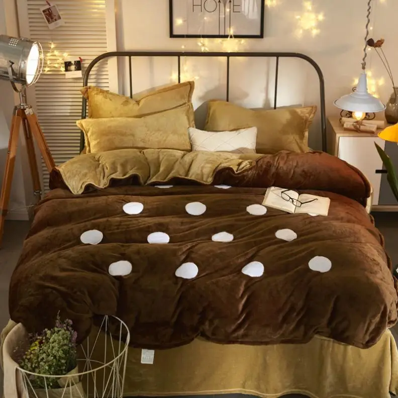 2018 домашние постельные принадлежности флисовый комплект постельного белья с