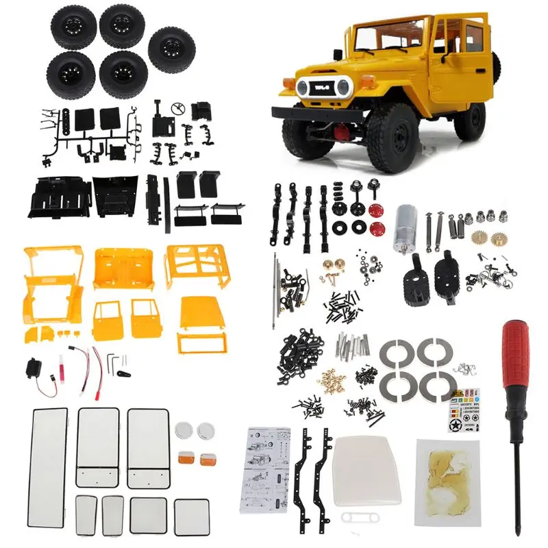 WPL C34 комплект версия металлический 1:16 FJ40 4WD Альпинизм внедорожный грузовик дистанционное управление автомобиля DIY аксессуары