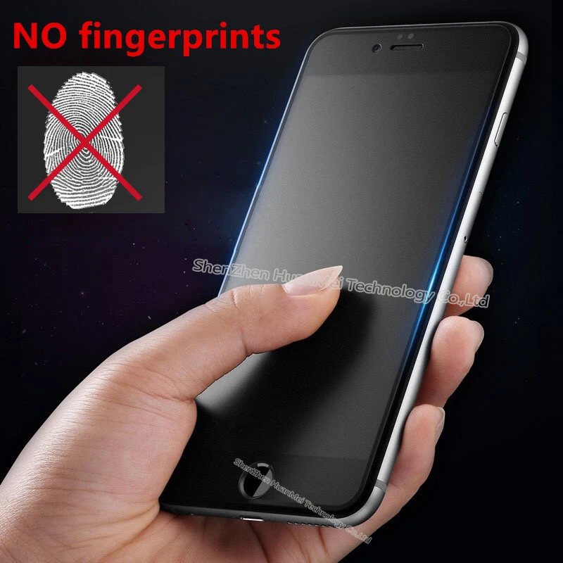 Для iphone 6 6S без отпечатков пальцев Премиум матовый 2.5D Полный протектор экрана из