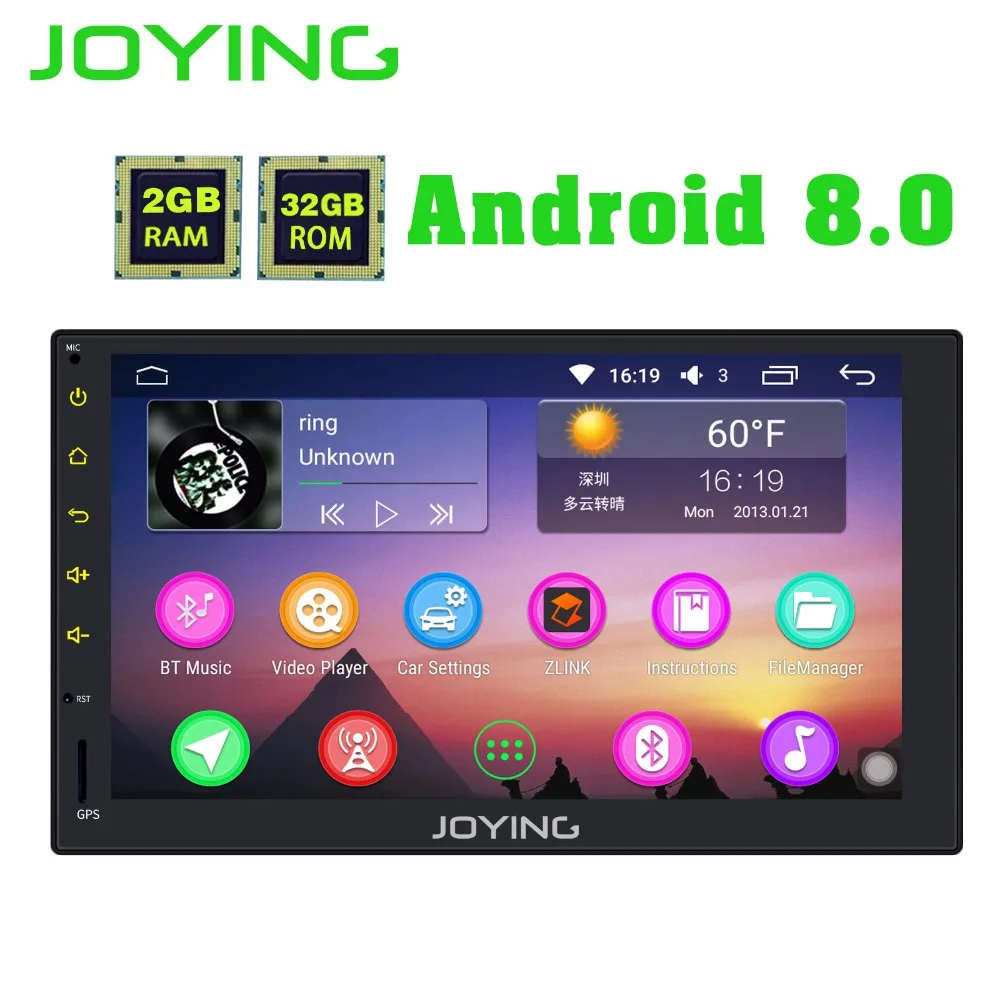 JOYING 2 DIN universal 7'' Android 8.0 car stereo 2GB RAM Octa 8 Core Radio GPS System Car Head unit Multimedia HD Player no DVD |