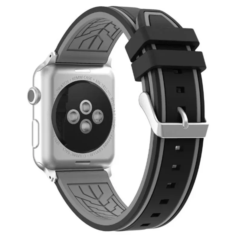 Двухцветный силиконовый ремешок для Apple Watch 38 мм 42 серия 1 2 3 цветочный цветочные