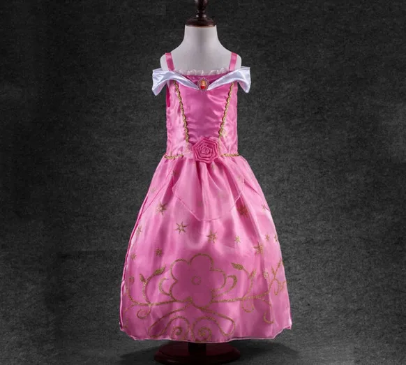 New baby girls dress Chiffon Princess Dress Belle Snow White Rapunzel Aurora Cinderella girl's halter dresses | Детская одежда и