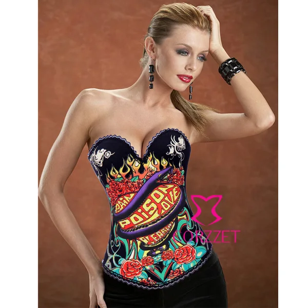 Корсет корсет Corzzet женский из хлопка бюстье со стальными косточками для