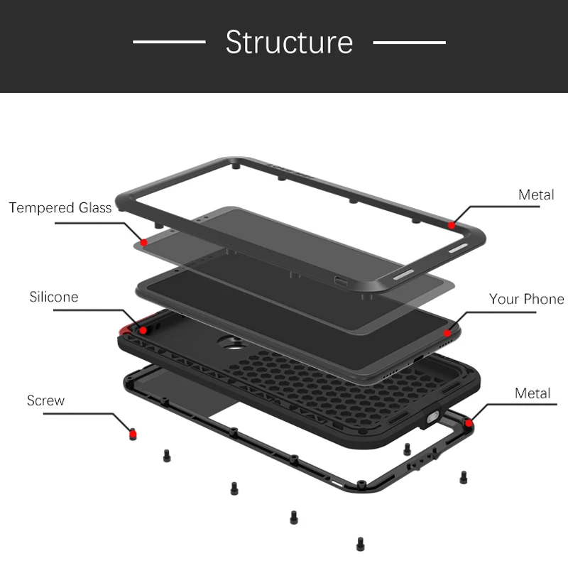 Xiomi Max3 LOVE MEI Armor Metal Life Waterproof Shockproof Case for Xiaomi Mi Max 3 Powerful Aluminum Cover For | Мобильные телефоны