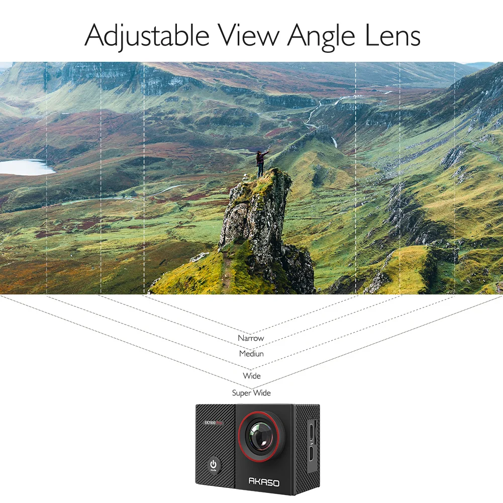 AKASO 4K Экшн-камера EK7000 Pro с сенсорным экраном Спортивная камера EIS регулируемый угол обзора 40 м Водонепроницаемая камера с пультом дистанционного управления