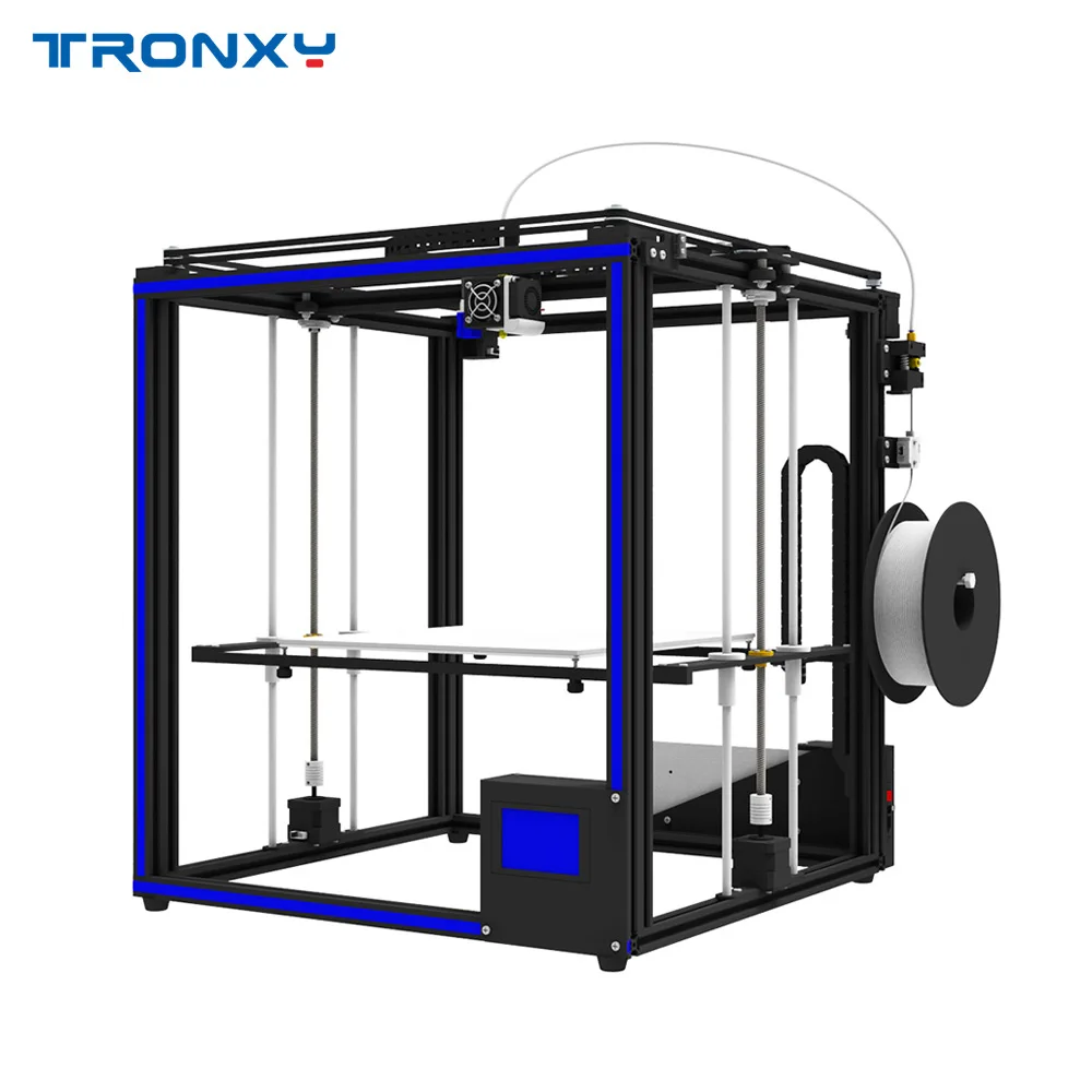 Tronxy X5SA Высокая точность 3D-принтеры DIY Kit с Heatbed Сенсорный экран автоматическое выравнивание возобновить печать нити накала вверх и вниз лоток