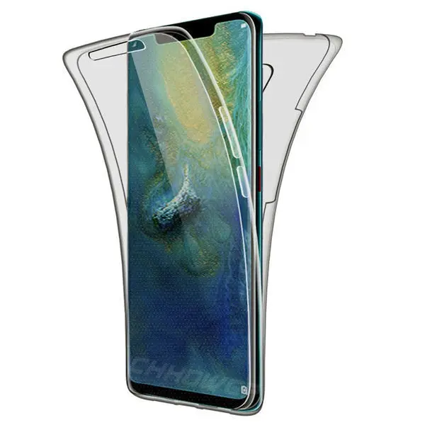 Black Двойной Мягкий силиконовый чехол для huawei P30 Pro P20 Lite Y6 Y7 Pro Y9 P Smart Plus Honor 10i 8A 8C mate 20 10 Lite - Цвет: Black