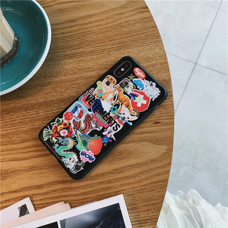 Модная коллекция животных, чехол для iPhone 6 для телефона 6s 7 8 Plus 7p 8p X XR XS Max, задняя крышка, чехол для телефона