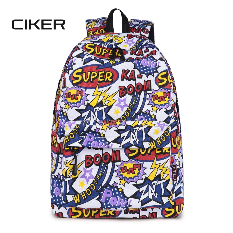 

CIKER Canvas Backpack Women School Bag Backpack Graffiti Printing Backpacks for Teenagers Women's Travel Bags Mochilas Unisex