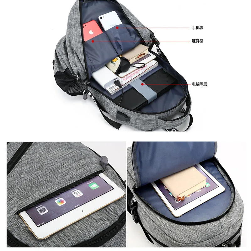 Рюкзак BOLEKE мужской школьный рюкзак Loptop для IPAD Подарочный с usb-портом дорожные