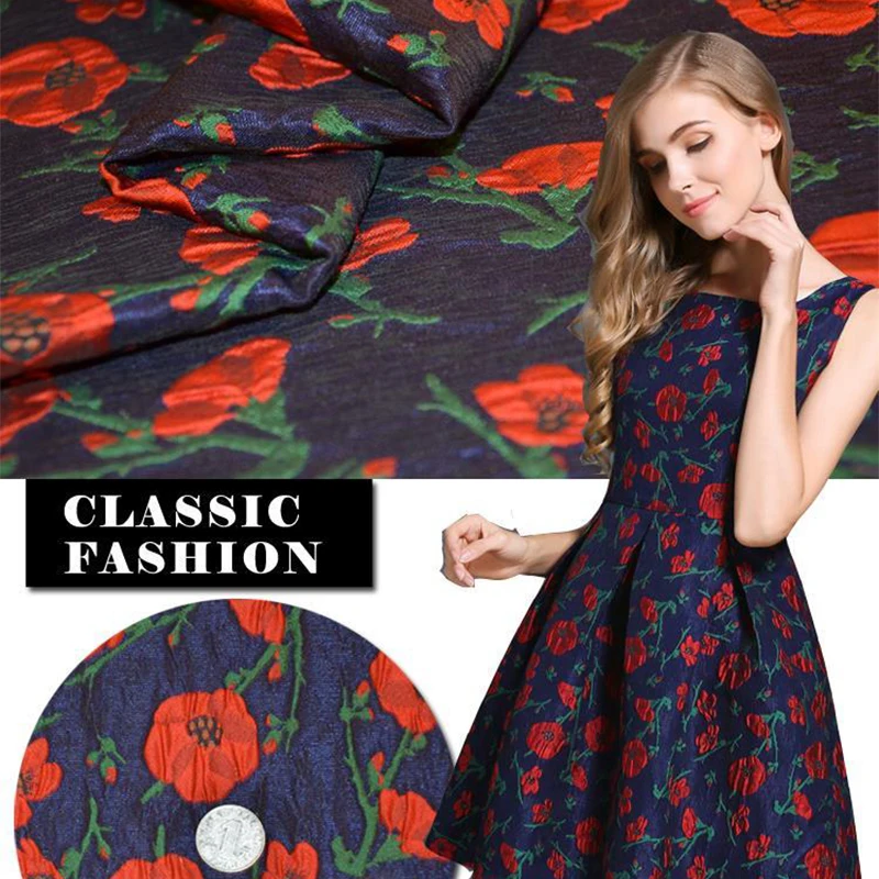 Высококачественная жаккардовая парчовая ткань для пальто платья рукоделие