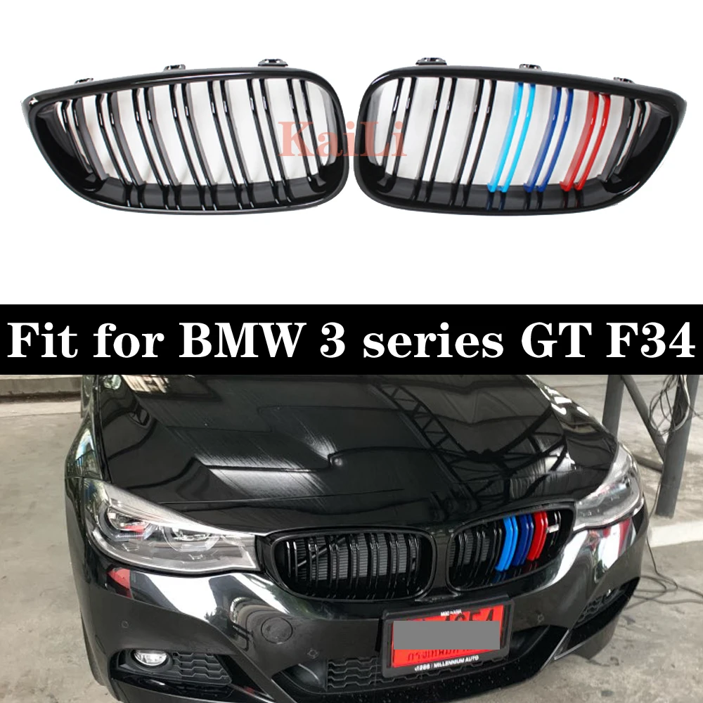 

Double Line ABS Plastic Racing Grills For BMW 3 Series GT F34 Gran Turismo 320i 328i 330i 335i 340i 325d 2014-IN