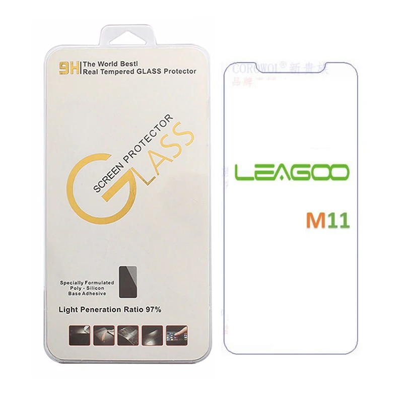 Закаленное стекло для Leagoo M11 защитная пленка 9H 0 26 мм тонкая передняя M11|Защитные