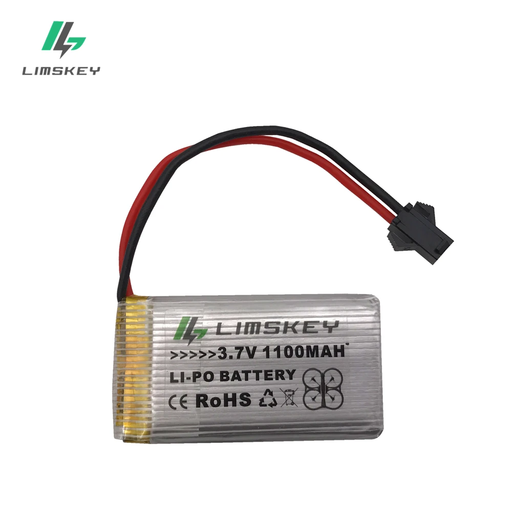 Limskey 3 7 V 1100 mAH литий полимерный аккумулятор для SYMA X5SC X5SW X5uw x5uc x5hw x5hc H11D H11C 25C разряд