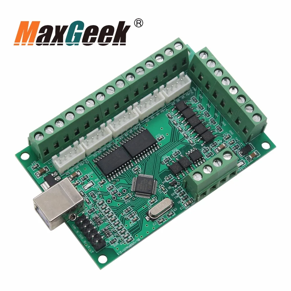 Maxgeek 5 Axis MACH3 CNC Breakout Board Card 1000KHz USB плата управления движением интерфейс драйвер