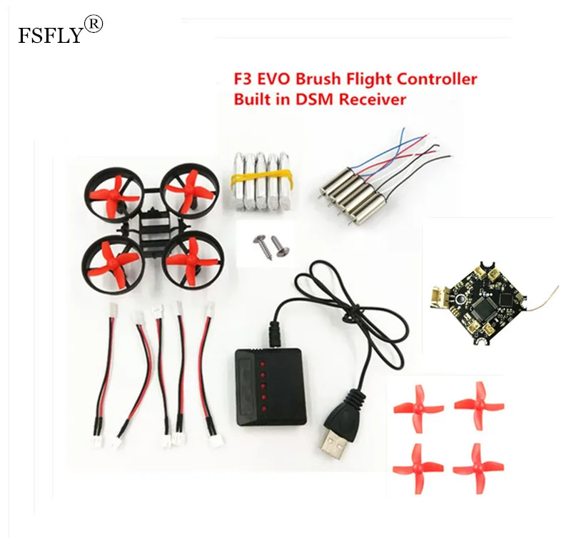 Квадрокоптер F3 EVO матовый с контроллером полета JJRC H36 комплект гоночного