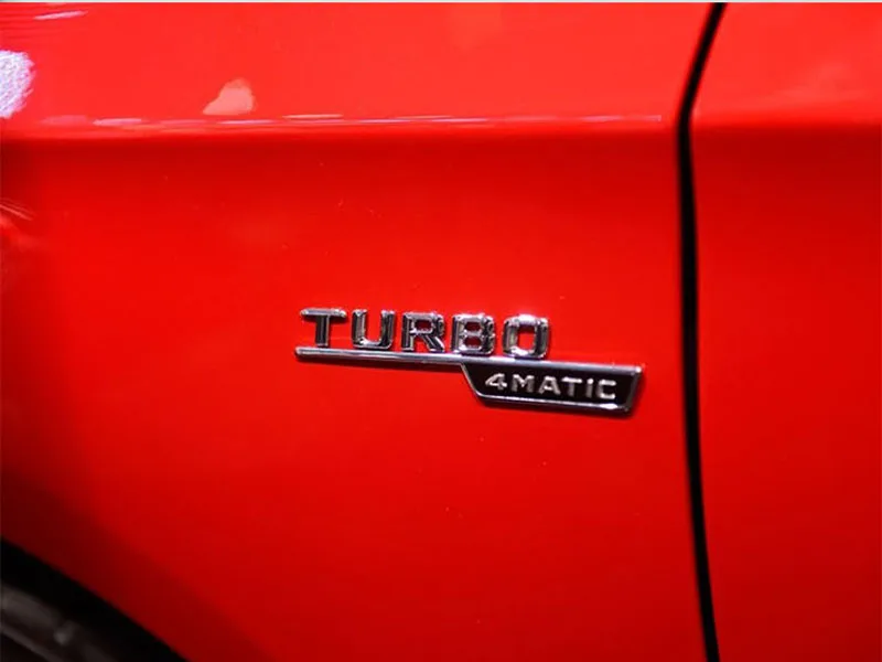 2 шт. 4matic турбо значок наклейка с эмблемой для автомобиля Mercedes Benz w117 cla45 w205 c63 w212 e63